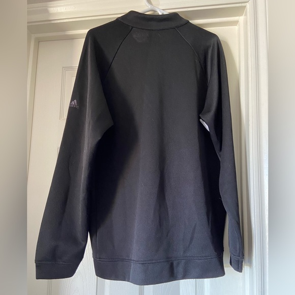 Men’s Adidas 3/4 zip athletic top, Black 100% Polyester size Large - Picture 2 of 11